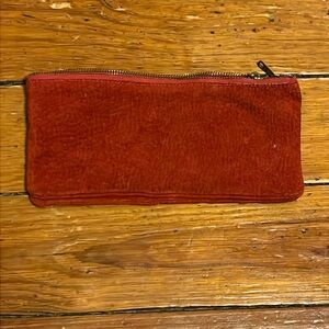 Bond Street | Small Red Ladies Zippered Wallet Clutch Coin Purse, Vintage